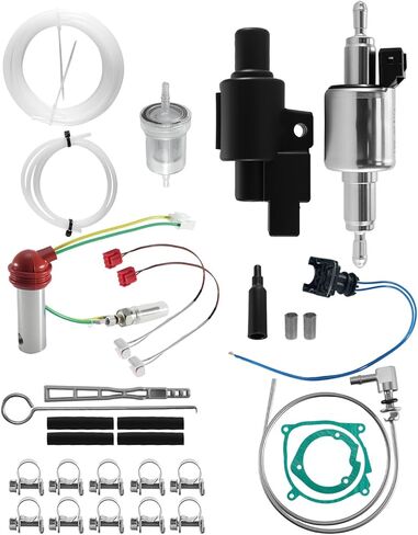 طقم إصلاح قابس توهج سخان الديزل 12 فولت مناسب لاستبدال Eberspacher Webasto 2-5Kw 22451901 252069060001 252069010003، طقم صيانة سخان التوقف مع مضخة قياس الوقود، حشوات أنابيب الوقود in Kuwait