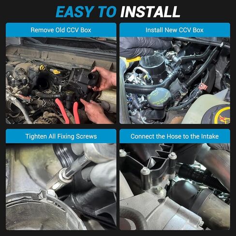مجموعة فاصل زيت الهواء PC3Z6A785A متوافقة مع 2023-2024 Ford F-250 F-350 F-450 F-550 Super Duty 6.7L PowerStroke Diesel Crankcase Filter PCV CCV، يستبدل PC3Z-6A785-A in Kuwait