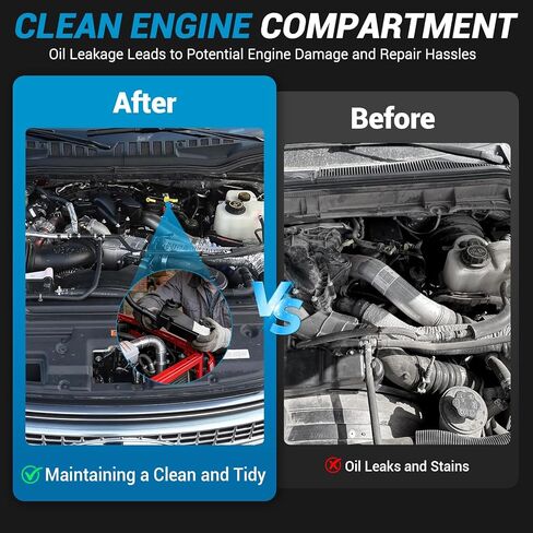 مجموعة فاصل زيت الهواء PC3Z6A785A متوافقة مع 2023-2024 Ford F-250 F-350 F-450 F-550 Super Duty 6.7L PowerStroke Diesel Crankcase Filter PCV CCV، يستبدل PC3Z-6A785-A in Kuwait