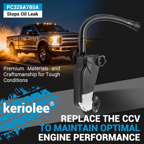 مجموعة فاصل زيت الهواء PC3Z6A785A متوافقة مع 2023-2024 Ford F-250 F-350 F-450 F-550 Super Duty 6.7L PowerStroke Diesel Crankcase Filter PCV CCV، يستبدل PC3Z-6A785-A in Kuwait