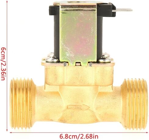 صمام الملف اللولبي الكهربائي DC12V G3/4 صمام مياه نحاسي مغلق عادة، معدل ضغط 0.8MPa (DC12V) in Kuwait