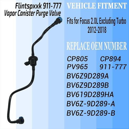 911-777 Vapor Canister Purge Valve Compatible with Focus 2.0L 2012-2018, Vapor Canister Purge Valve Solenoid with Hose Replace# 911-777, BV619D289HA,BV6Z-9D289-B, CP805, CP894, PV965 in Saudi Arabia