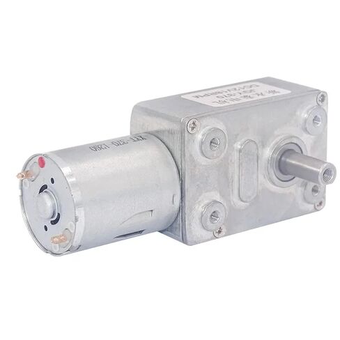 JGY370 DC 12V محرك تربو دودي، 0.6 دورة في الدقيقة عزم دوران منخفض السرعة 20 كجم.سم، فضي معدني، 80 × 32 × 21 مم، محرك كهربائي ذاتي القفل بعمود 6 مم in Kuwait