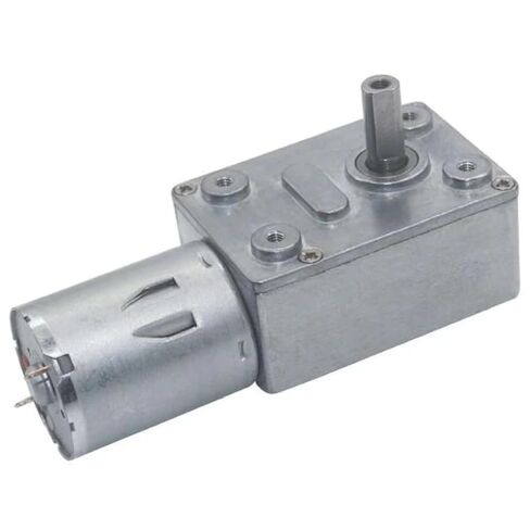 محرك تروس دودي ZGY370 DC، تروس معدنية ذات عزم دوران عالي، عزم دوران 25 كجم.سم، قفل ذاتي عكسي، مغناطيس دائم، مقاوم للتقطير، لمعدات التشغيل الآلي (24 فولت 30 دورة في الدقيقة) in Kuwait