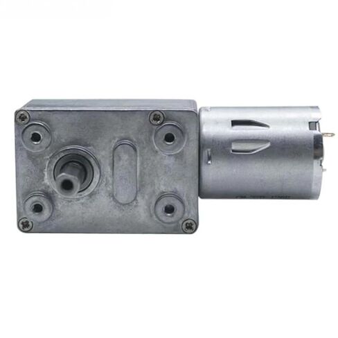 محرك تروس دودي ZGY370 DC، تروس معدنية ذات عزم دوران عالي، عزم دوران 25 كجم.سم، قفل ذاتي عكسي، مغناطيس دائم، مقاوم للتقطير، لمعدات التشغيل الآلي (24 فولت 30 دورة في الدقيقة) in Kuwait