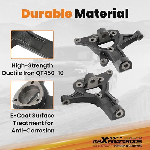 maXpeedingrods 4.5" Lift Spindles Knuckles for Chevy Silverado/GMC Sierra 1500 2WD 2007-2017, for Tahoe/Avalanche/Yukon XL/Suburban/Escalade 2007-2014 in Kuwait