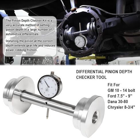 11001 Differential Pinion Depth Gauge Checker Service Tool Kit Fit For GM 10-14 Bolt, For Ford 7.5'' 8'' 8.8'' 9'', For Dana 30-80, For AMC 8 Bolt, And Most Differentials in Saudi Arabia