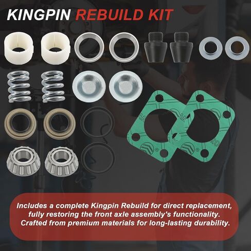 Kingpin Rebuild Kit Compatible with Chevy 1977-1991, Dodge 1975-1993, Ford 1976-1991 Dana 60 King Pin Axles Replace# 706395x 37302 37307 41886 in Kuwait