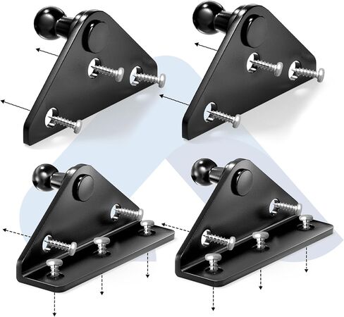 ARANA 10MM Gas Strut Mounting Brackets, Ball Stud Mount Bracket for Universal Lift Supports Shocks Spring Kits Hardware 4PCS with 16 Screws (Only Fits 10mm Ball Head) in Saudi Arabia