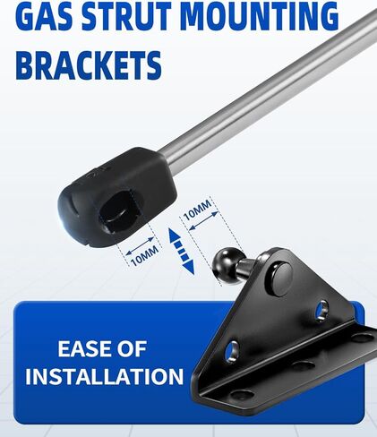 ARANA 10MM Gas Strut Mounting Brackets, Ball Stud Mount Bracket for Universal Lift Supports Shocks Spring Kits Hardware 4PCS with 16 Screws (Only Fits 10mm Ball Head) in Saudi Arabia