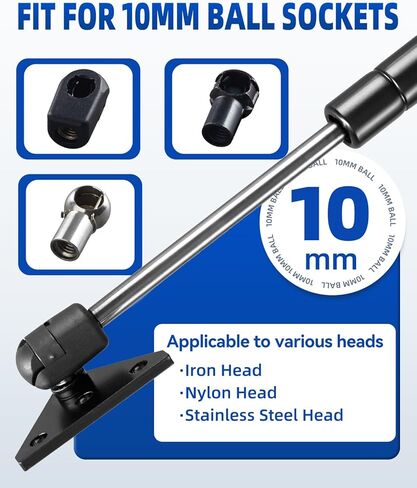 ARANA 10MM Gas Strut Mounting Brackets, Ball Stud Mount Bracket for Universal Lift Supports Shocks Spring Kits Hardware 4PCS with 16 Screws (Only Fits 10mm Ball Head) in Saudi Arabia