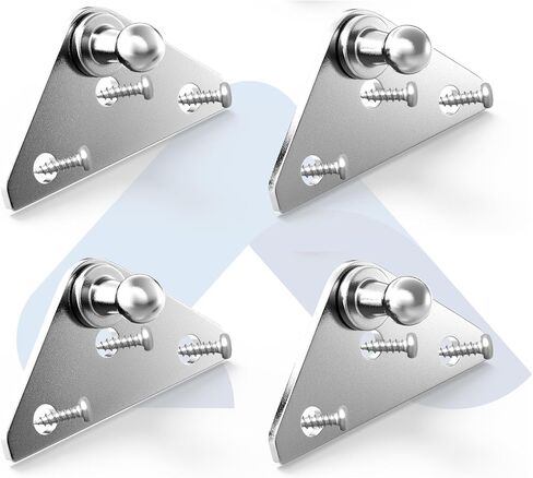 ARANA 10MM Gas Strut Mounting Brackets, Ball Stud Mount Bracket for Universal Lift Supports Shocks Spring Kits Hardware 4PCS with 16 Screws (Only Fits 10mm Ball Head) in Saudi Arabia
