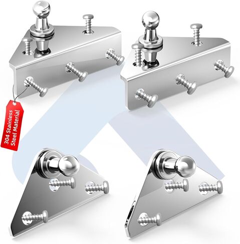 ARANA 10MM Gas Strut Mounting Brackets, Ball Stud Mount Bracket for Universal Lift Supports Shocks Spring Kits Hardware 4PCS with 16 Screws (Only Fits 10mm Ball Head) in Saudi Arabia