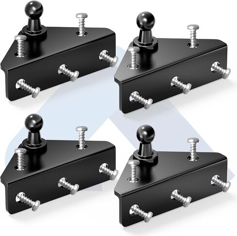 ARANA 10MM Gas Strut Mounting Brackets, Ball Stud Mount Bracket for Universal Lift Supports Shocks Spring Kits Hardware 4PCS with 16 Screws (Only Fits 10mm Ball Head) in Saudi Arabia