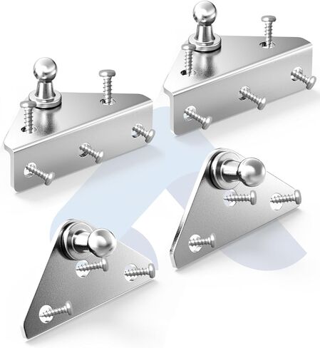 ARANA 10MM Gas Strut Mounting Brackets, Ball Stud Mount Bracket for Universal Lift Supports Shocks Spring Kits Hardware 4PCS with 16 Screws (Only Fits 10mm Ball Head) in Saudi Arabia