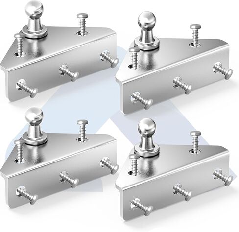 ARANA 10MM Gas Strut Mounting Brackets, Ball Stud Mount Bracket for Universal Lift Supports Shocks Spring Kits Hardware 4PCS with 16 Screws (Only Fits 10mm Ball Head) in Saudi Arabia
