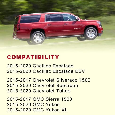 مستشعر مستوى ارتفاع الركوب، خلفي يسار ويمين، مناسب لـ 2015-2020 كاديلاك إسكاليد ESV، تشيفي سيلفرادو 1500 سوبربان تاهو، جي إم سي سييرا 1500 يوكون XL، الجزء # 23152100 23152101 in Kuwait