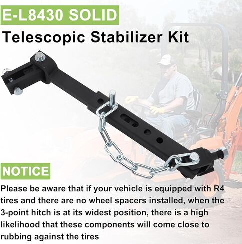 طقم مثبت تلسكوبي صلب E-L8430 لجرار كوبوتا متوافق مع L2501، L2600، L2800، L3000، L3200، L3301، L3400، L3700SU، L3800، L3901 وL4701 in Saudi Arabia