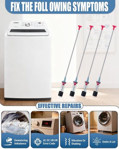 قضبان تعليق غسالة DC97-05280W مطورة لغسالة سامسونج WA50R5200AW/US WA50R5400AV/US WA45N3050AW/A4 WA45T3200AW/A4 WA50R5400AW/US WA45H7200AW/A2 WA45H7000AW/A2 in Kuwait