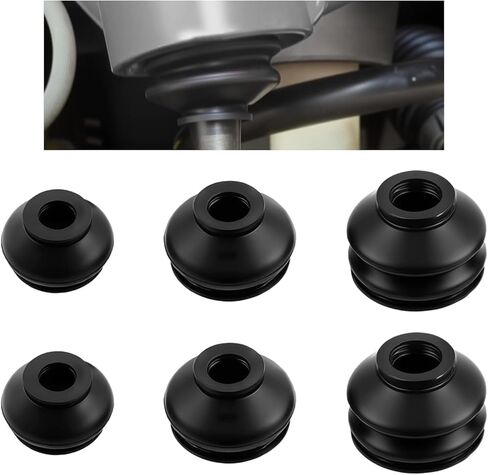 6PCS Ball Joint Boots Replacement,Rubber Tie Rod Boots Dust Cover Set for Steering/Suspension System,Universal Tie Rod End Boot Kit Car Accessories Fit for Most Vehicles in Kuwait