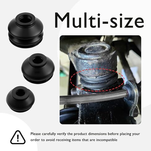 6PCS Ball Joint Boots Replacement,Rubber Tie Rod Boots Dust Cover Set for Steering/Suspension System,Universal Tie Rod End Boot Kit Car Accessories Fit for Most Vehicles in Kuwait