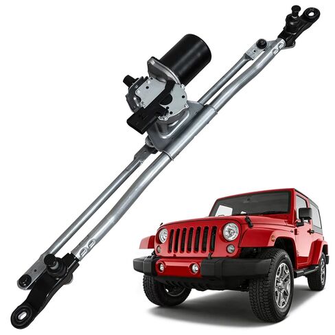 Windshield Wiper Motor & Linkage Assembly Compatible with Jeep Wrangler 2007-2018, Replaces#55077859AB 55077859AC 55077859AD in Kuwait