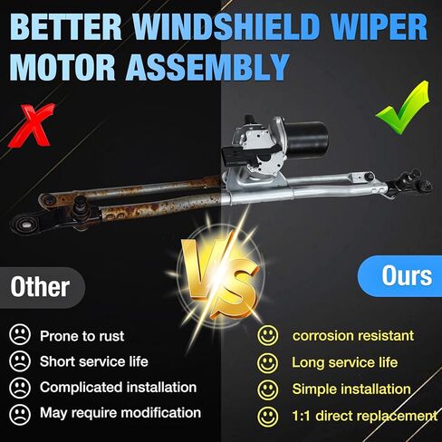 Windshield Wiper Motor & Linkage Assembly Compatible with Jeep Wrangler 2007-2018, Replaces#55077859AB 55077859AC 55077859AD in Kuwait