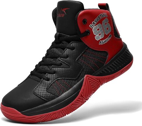 ASHION Unisex Kids Basketball Shoes Air Boys Girls High Top Sneakers Breathable Outdoor Cushioning Athletic Shoes in Kuwait