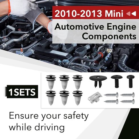 طقم تركيب مغرفة غطاء محرك السيارة 51132757697 متوافق مع موديلات MINI Cooper R56 S (2007-2013)، R55 Clubman S (2008-2015)، R57 R58 R59 S in Kuwait