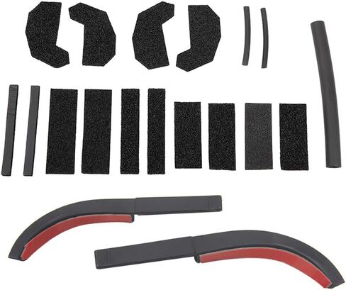 17 قطعة مجموعة إصلاح مانع تسرب الرغوة في السيارة مكونة من 17 قطعة، قطعتين من مزراب المطر لسيارة جيب رانجلر JK JKU 2007-2017 الملحقات الخارجية الداخلية in Saudi Arabia