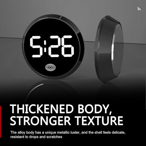 1 PC Mini LED Digital Clock, Self-Adhesive Digital Dashboard Display Clock, Luminous LED Time Touch Watch, Universal for Most Cars, Trucks, SUVs (White) in Saudi Arabia