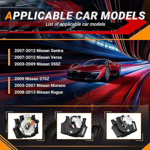 25567-ET025 سلك بديل 𝐂𝐥𝐨𝐜𝐤 𝐒𝐩𝐫𝐢𝐧𝐠 Nissan Titan 2004-2015,Rogue 2007-2015,Versa/Sentra 2007-2012,Murano 2003-2007، ماكسيما/كويست/350Z 2004-2009 # B5567-CB66A 25567-5X00A in Kuwait