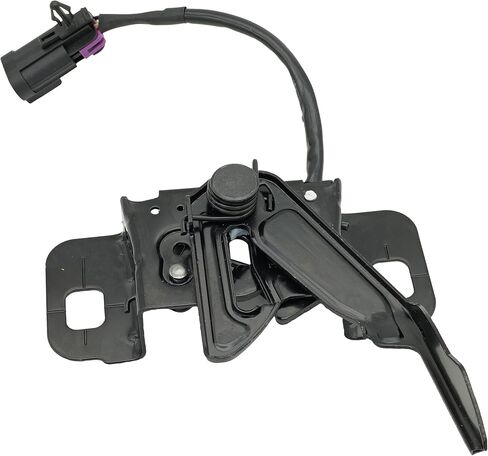 غطاء محرك السيارة مزلاج GM1234132 84460937 لـ 2015-2019 GMC Sierra Chevy Silverado 2500 HD 3500 HD 6.0L 6.6L يستبدل 85574822، أسود مع تشغيل عن بعد in Saudi Arabia