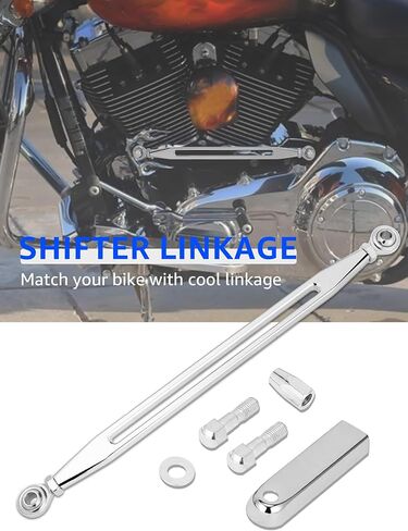 Shift Linkage Chrome، Shift Rod متوافق مع Harley Davidson 1986-2024 Street Glide، Electra Glide، Road Glide، Road King، Softail، Tri Glide in Kuwait