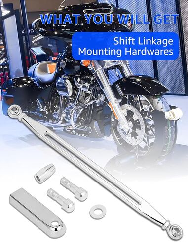 Shift Linkage Chrome، Shift Rod متوافق مع Harley Davidson 1986-2024 Street Glide، Electra Glide، Road Glide، Road King، Softail، Tri Glide in Kuwait