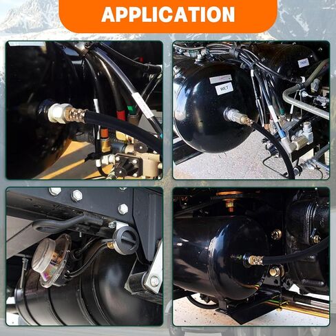 2PCS 3/8" Air Brake Chamber Hose, Dazakoot 3/8" Fit End x 3/8" Swivel End Rubber Air Brake Hose Assembly, SAE J1402 Air Brake Hose for Semi Truck - 24inch in Saudi Arabia