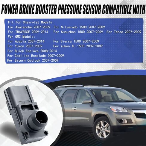 مستشعر ضغط معزز فرامل الطاقة مناسب لكاديلاك إسكاليد لشيفي أفالانش لسيلفرادو 1500 لتاهو ترافيرس لجي إم سي سييرا 1500 لجي إم سي أكاديا 2007-2014 يستبدل 15823208 BST159 in Kuwait