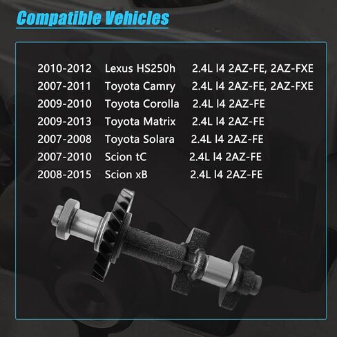 مجموعة عمود توازن المحرك من AUCERAMIC تناسب 2017-2011 لسيارة Toyota Camry، 2006-2009 RAV4، لسيارة Corolla Matrix Solara Scion tC Scion xB 2AZ-FE 2AZ-FXE 2.4L، لسيارة Lexus HS250h 2010-2012 13601-28021 13601-28020 in Kuwait