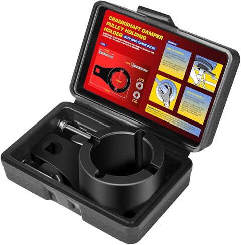 for Toyota/Lexus Crankshaft Damper Pulley Holding Holder Harmonic Tool (With 2PCS Crank Bolts) - Fits 3.0/3.3 V6, 4.0/4.3/4.7 V8 Engines Harmonic Damper Pulley Tool 64300 (With Storage Case) in Saudi Arabia