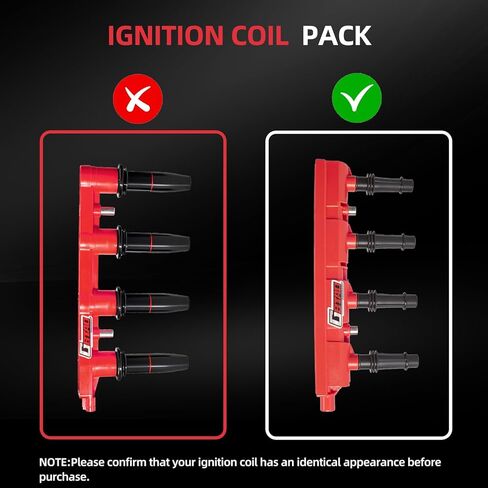 Upgraded Ignition Coil Pack & Spark Plug & Engine Valve Cover with Gaskets, Bolts & Oil Filler Cap for 1.4L 1.8L L4 2011-2021 Chevy Cruze Sonic Trax Volt Buick Encore, Fits Cadillac ELR Replaces UF669 in Saudi Arabia