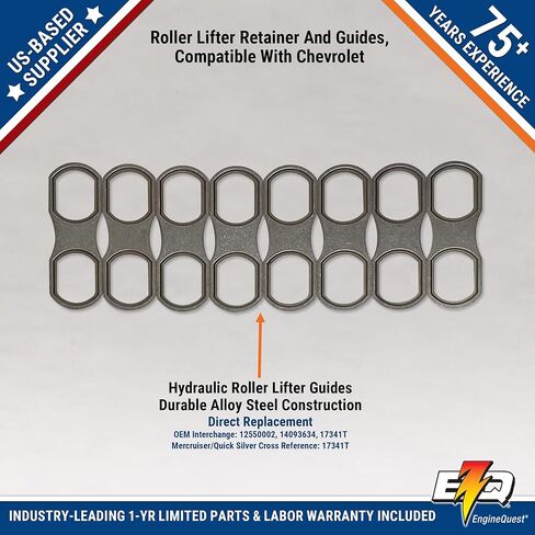 305 350 Roller Lifter Retainer & Guide Set | Fits 5.0L / 5.7L V8 Engines | Includes Retainer, Bolts & 8 Guides | Direct Replacement | For 811662 / 17341T in Saudi Arabia
