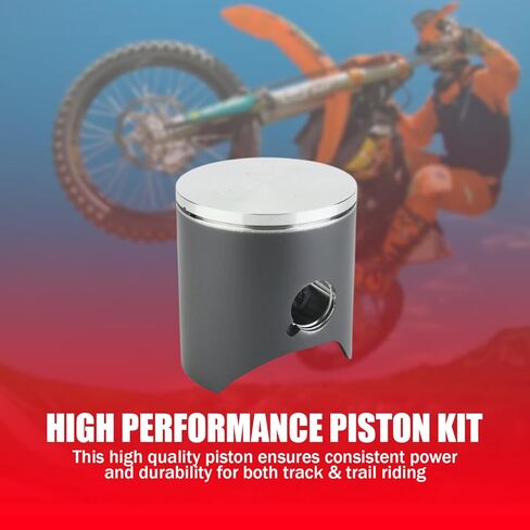 طقم مكبس نيزك لـ KTM 125 SX (2001-2025)، مكبس عالي الأداء بقطر 53.96 مم للدراجة الترابية، بديل متين متين مع حلقات ودبابيس معصم وحلقات دائرية، طقم إعادة بناء المحرك للحصول على أقصى قدر من الطاقة in Kuwait