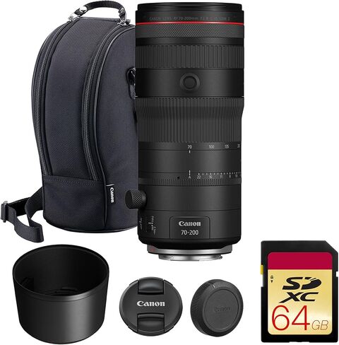 Canon RF 70-200mm f/2.8 L is USM Z Lens – Compact Telephoto Zoom with Image Stabilization for Portrait, Sports & Event Photography (6594C002) + 64GB Memory Card in Saudi Arabia