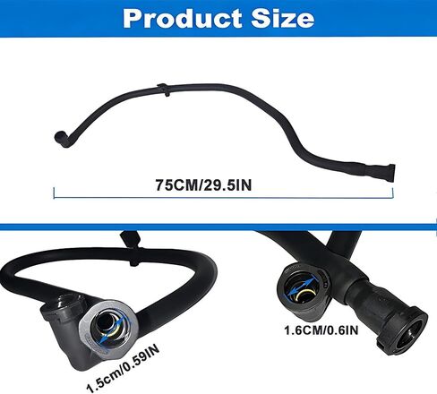 أنبوب فراغ بخار الوقود 5L3Z-9D289-A - بديل مباشر لـ 2005-2008 Ford F-150/Expedition، Lincoln Navigator و2006-2008 Mark-LT (محرك 5.4L) - مقاوم لدرجة الحرارة العالية (خرطوم التطهير) in Saudi Arabia