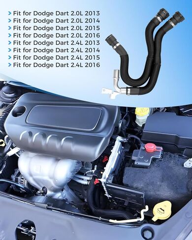 خرطوم سخان HVAC 68197197AB مناسب لدودج دارت 2.0L 2.4L 2013 2014 2015 2016 استبدال 55111480AD خراطيم إمداد وإرجاع سخان تكييف الهواء in Kuwait