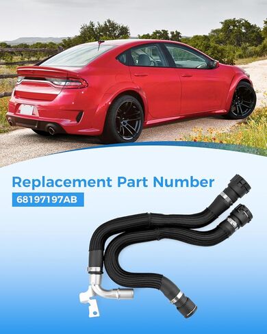 خرطوم سخان HVAC 68197197AB مناسب لدودج دارت 2.0L 2.4L 2013 2014 2015 2016 استبدال 55111480AD خراطيم إمداد وإرجاع سخان تكييف الهواء in Kuwait