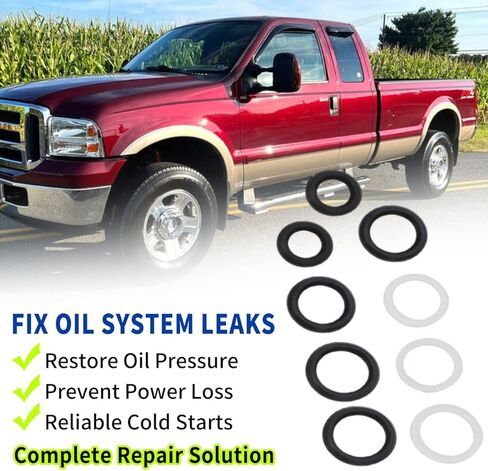 Motoparty Stand Pipe and Front Port Plug Seal Kit for Ford 6.0L Powerstroke, fix for Oil Leak for F250 F350 E350 2003-2010, Replaces AP0028 in Saudi Arabia