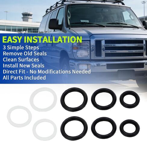 Motoparty Stand Pipe and Front Port Plug Seal Kit for Ford 6.0L Powerstroke, fix for Oil Leak for F250 F350 E350 2003-2010, Replaces AP0028 in Saudi Arabia