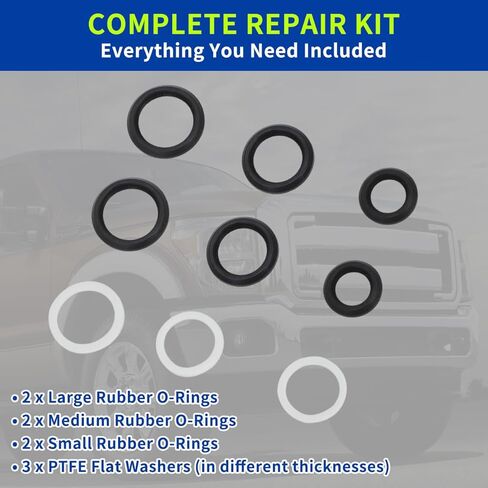 Motoparty Stand Pipe and Front Port Plug Seal Kit for Ford 6.0L Powerstroke, fix for Oil Leak for F250 F350 E350 2003-2010, Replaces AP0028 in Saudi Arabia