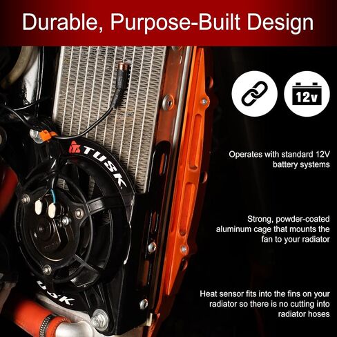 مجموعة مروحة الرادياتير الرقمية Tusk المتوافقة مع KTM 350 SX-F 2023-2026 in Kuwait